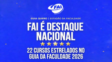 FAI é destaque no Guia da Faculdade 2026 do Estadão com 22 cursos estrelados 
