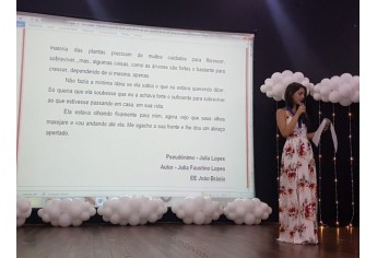 Festival e Concurso Literário teve encerramento com entrega de premiações no Anfiteatro da Biblioteca Municipal (Foto: Cedida).