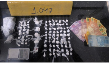Com cocaína e maconha, casal é preso por tráfico de drogas pela Polícia Militar em Adamantina