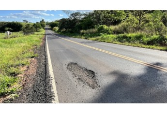 Rodovia Plácido Rocha, em 22/10/2022 (Foto: Siga Mais).