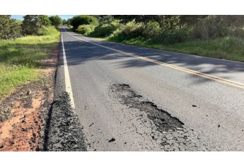 Rodovia Plácido Rocha, em 22/10/2022 (Foto: Siga Mais).
