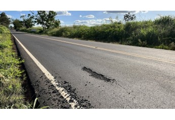 Rodovia Plácido Rocha, em 22/10/2022 (Foto: Siga Mais).