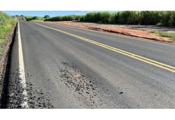 Rodovia Plácido Rocha, em 22/10/2022 (Foto: Siga Mais).