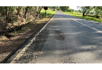 Rodovia Plácido Rocha, em 22/10/2022 (Foto: Siga Mais).