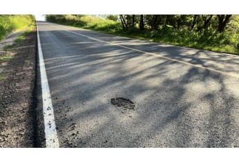 Rodovia Plácido Rocha, em 22/10/2022 (Foto: Siga Mais).