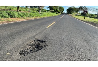Rodovia Plácido Rocha, em 22/10/2022 (Foto: Siga Mais).