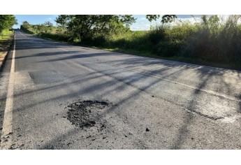 Rodovia Plácido Rocha, em 22/10/2022 (Foto: Siga Mais).