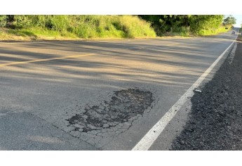 Rodovia Plácido Rocha, em 22/10/2022 (Foto: Siga Mais).