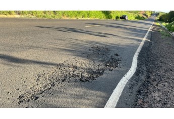 Rodovia Plácido Rocha, em 22/10/2022 (Foto: Siga Mais).