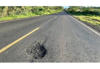 Rodovia Plácido Rocha, em 22/10/2022 (Foto: Siga Mais).