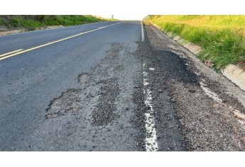Rodovia Plácido Rocha, em 22/10/2022 (Foto: Siga Mais).