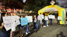 Banda Marcial de Adamantina: alunos, pais e apoiadores fazem protesto durante evento público