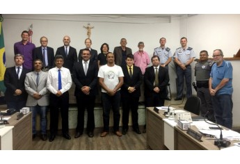 Abertura da Semana de Cidadania e Segurança, pelo CONSEG, na Câmara Municipal (Foto: Ana Carolina Martins).