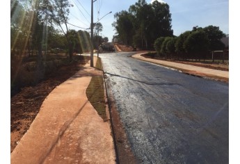 Pavimentação da continuação da Alameda Padre Nóbrega (Foto: Siga Mais).
