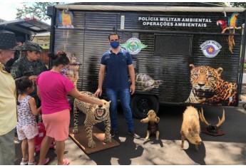 PM Ambiental e estudantes fazem interação com animais e soltura de pássaros em Mariápolis