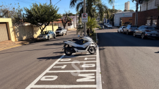 Avenida Rio Branco recebe novos bolsões exclusivos para estacionamento de motos em Adamantina