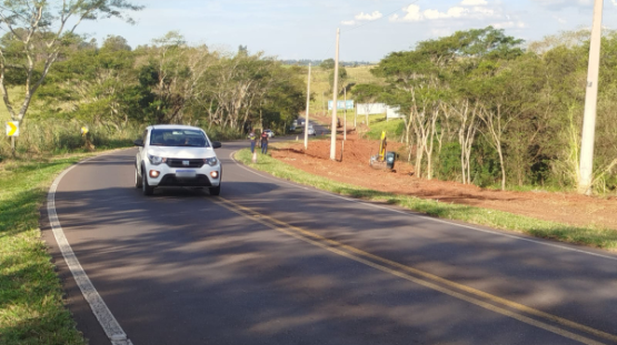 Vicinal Moyses Justino da Silva tem sistema pare/siga para obras da ciclovia