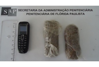 Apreensão de celulares e droga na Penitenicária de Flórida Paulista (Foto: Cedida/SAP).