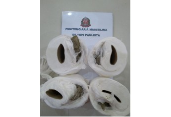 Rolos de papel higiênico com recheados de maconha (Foto: Cedida/SAP).