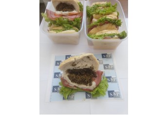 Maconha foi descoberta em meio ao sanduiche de pão, mortadela e alface (Foto: Cedida/SAP).
