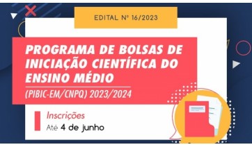 Inscrições para PIBIC-EM devem ser realizadas pelo professor orientador via Central Docente (Agência DCOM).