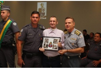 Solenidade marcou os 40 anos da instalação o Batalhão da Polícia Militar em Dracena, com atuação em 22 cidades da região (Foto: Lucas Mello/Jornal Regional/Portal Regional).