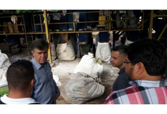 Prefeito visitou as dependências da Usina de Lixo, para verificar de perto as condições do local (Foto: Assessoria de Imprensa).