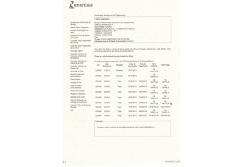 Fatura com despesas em iluminação pública do Município de Adamantina (Imagem: Reprodução).