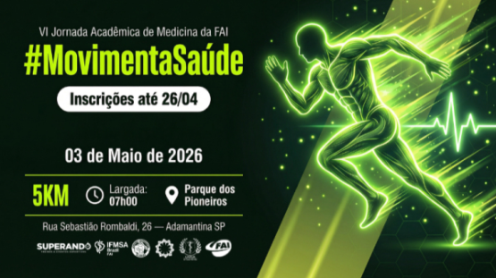 VI Jornada Acadêmica de Medicina da FAI promove corrida dia 3 de maio em Adamantina