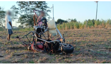 Queda de paramotor termina em morte em área rural de Lucélia