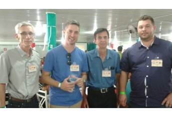 Francisco, Henrique, José Mário e William, no encontro dos 127 anos da Família Toffoli no Brasil (Foto: Arquivo Pessoal/Cedida).