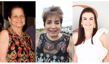 As homenageadas Ivoni Ramos, Rita Ramezzoni e Vilma Sgobbi (Divulga??o).