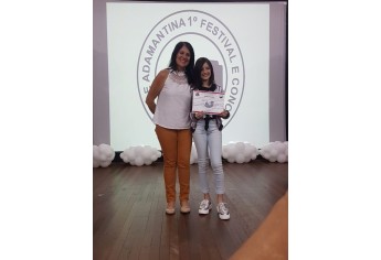 Festival e Concurso Literário teve encerramento com entrega de premiações no Anfiteatro da Biblioteca Municipal (Foto: Cedida).