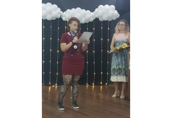 Festival e Concurso Literário teve encerramento com entrega de premiações no Anfiteatro da Biblioteca Municipal (Foto: Cedida).