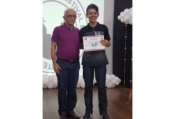 Festival e Concurso Literário teve encerramento com entrega de premiações no Anfiteatro da Biblioteca Municipal (Foto: Cedida).