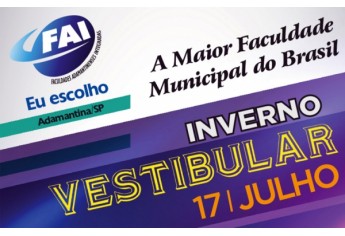 Vestibular de Inverno acontece nesse domingo (17/07/2016). (Imagem: Central Fai de Comunicacão)