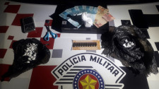 Em Lucélia homem é preso pela PM por tráfico de drogas e porte de munições de calibre restrito