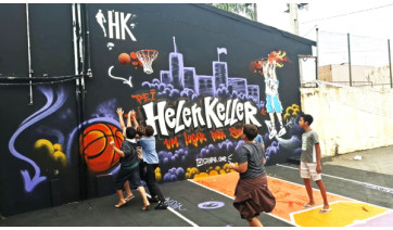 Escola Helen Keller inaugura novo espaço de convivência e prática esportiva
