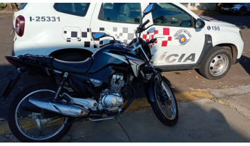 Moto furtada por paciente em fuga da clínica PAI é recuperada pela PM em Osvaldo Cruz