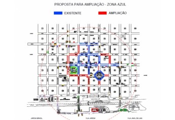Perímetro da zona azul deve ser ampliado no centro de Adamantina (Imagem: Reprodução).