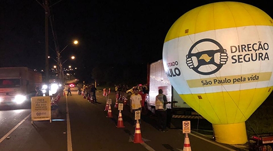 Blitz do Programa Direção Segura é realizada em Adamantina (Foto: Cedida/PM).