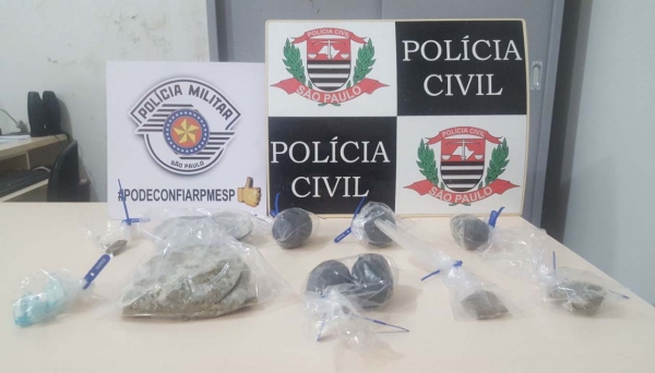 Ampla operação, envolvendo Polícia Civil, Polícia Militar, Poder Judiciário e Ministério Público, prendeu 7 pessoas por envolvimento com o tráfico de drogas, em Pacaembu (Fotos: Cedidas).