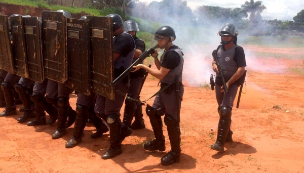 Pelotão de Choque da área do 25º Batalhão da PM é formado por um efetivo de 40 policiais (Foto: Cedida/PM).