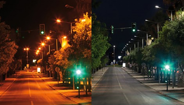 Exemplo de aplicação de lâmpadas LED na iluminação pública (Foto: Ilustração).