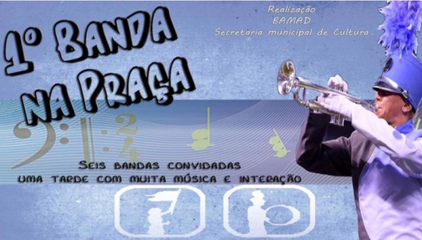 Praça Élio Micheloni, em Adamantina, será palco de encontro de bandas marciais da região (Imagem: Divulgação).