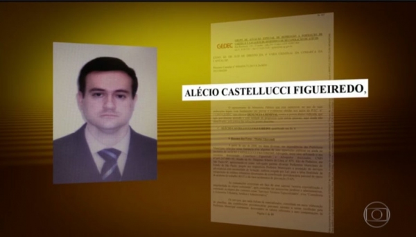 Ministério Público acusa o advogado Alécio Castellucci Figueiredo de ser o articulador do esquema (Reprodução/Bom Dia Brasil/TV Globo).