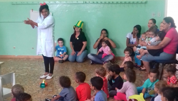 Ação levou profissionais da saúde à unidade escolar, com diversas atividades educativas (Foto: Assessoria de Imprensa).