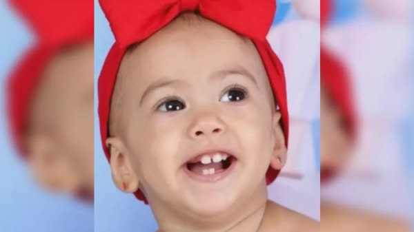 A pequena Lara Vitória, de 1 ano, morreu após ser picada por escorpião (Reprodução).