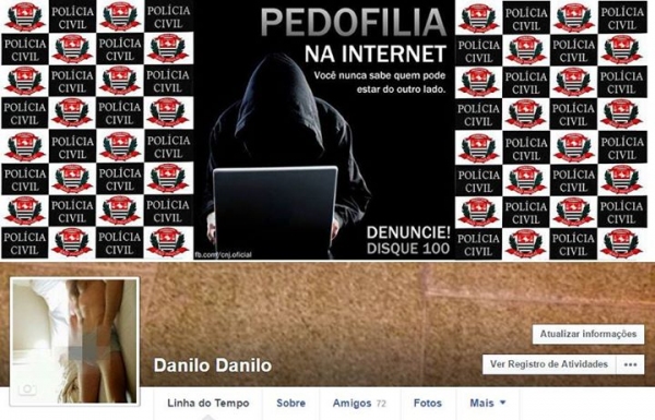 Internauta usava fake com o nome "Danilo Danilo" (Imagem/Reprodução/Polícia Civil).
