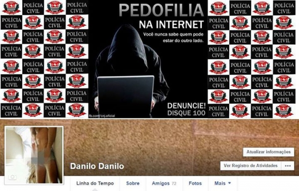 Internauta usava fake com o nome "Danilo Danilo" (Imagem/Reprodução/PolÃcia Civil).